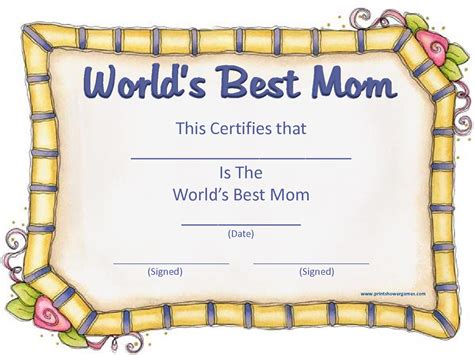 Best Mom Ever Printable